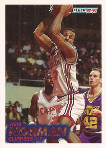 #94 Ken Norman - Los Angelesippers - 1993-94 Fleer Basketball