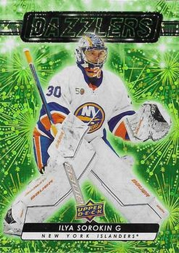 #DZ-94 Ilya Sorokin - New York Islanders - 2023-24 Upper Deck - Dazzlers Green Hockey