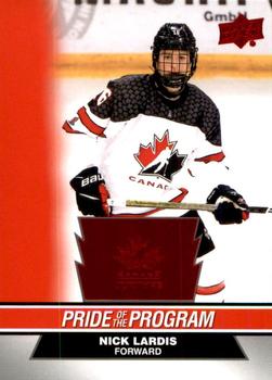 #94 Nick Lardis - Canada - 2023 Upper Deck Team Canada Juniors - Red Foil Hockey