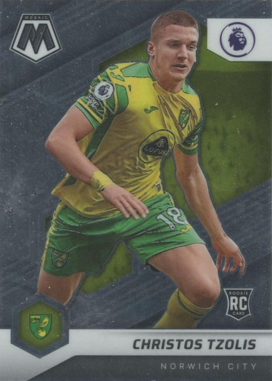 #94 Christos Tzolis - Norwich City - 2021-22 Panini Mosaic Premier League Soccer