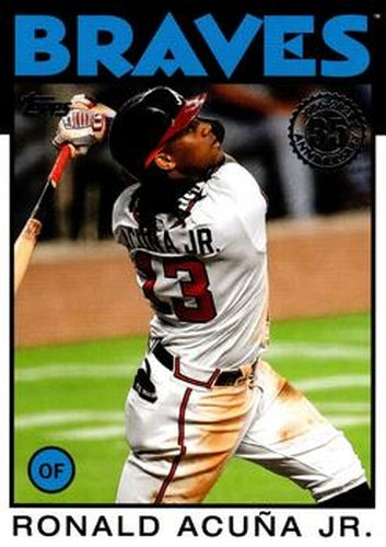 #86B-94 Ronald Acuña Jr. - Atlanta Braves - 2021 Topps - 1986 Topps Baseball 35th Anniversary Series One Baseball