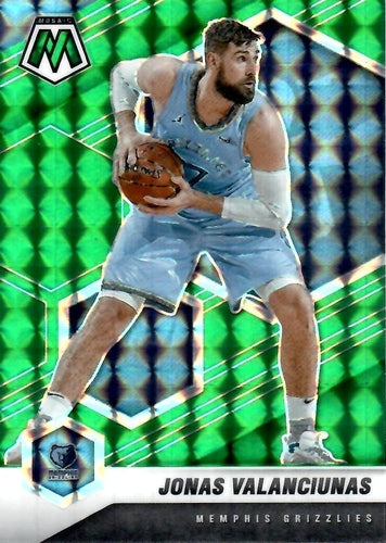 #94 Jonas Valanciunas - Memphis Grizzlies - 2020-21 Panini Mosaic - Mosaic Green Basketball