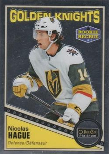 #R-94 Nicolas Hague - Vegas Golden Knights - 2019-20 O-Pee-Chee Platinum - Retro Hockey