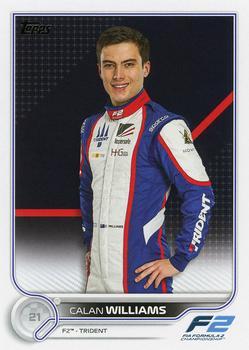 #94 Calan Williams - Trident F2 - 2022 Topps Formula 1 Racing