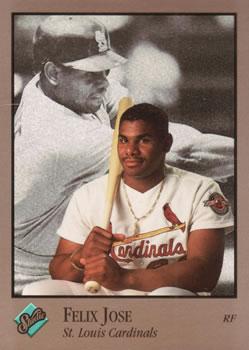 #94 Felix Jose - St. Louis Cardinals - 1992 Studio Baseball