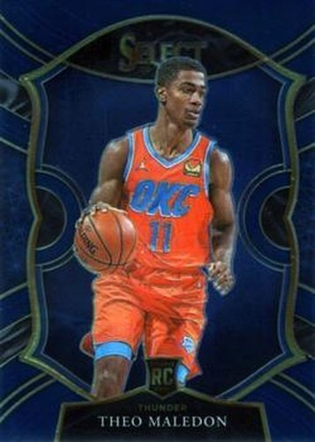 #94 Theo Maledon - Oklahoma City Thunder - 2020-21 Panini Select - Blue Basketball