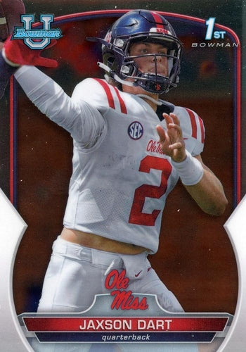 #94 Jaxson Dart - Ole MIss Rebels - 2022 Bowman Chrome University Football