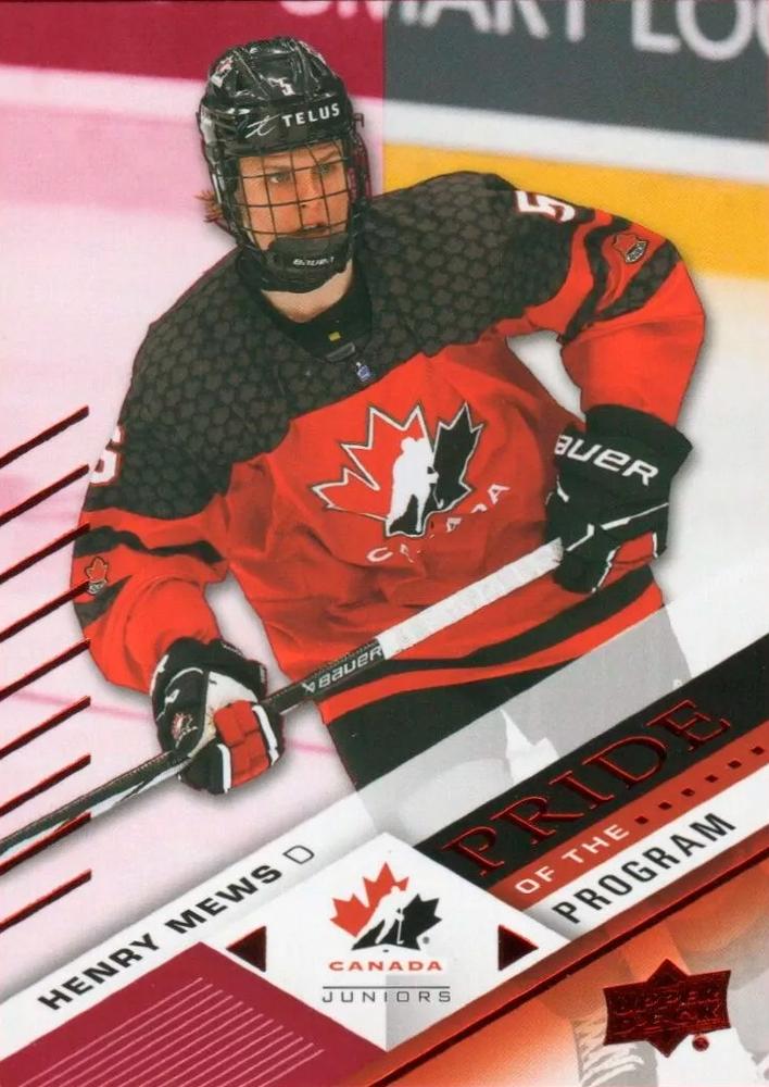 #94 Henry Mews - Canada - 2024 Upper Deck Team Canada Juniors - Red Foil Hockey