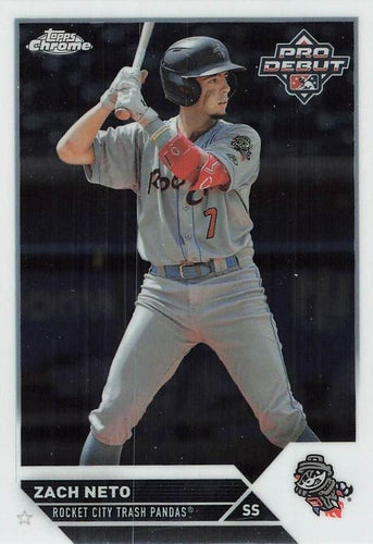 #PDC-94 Zach Neto - Rocket City Trash Pandas - 2023 Topps Pro Debut - Chrome Baseball