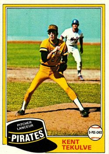 #94 Kent Tekulve - Pittsburgh Pirates - 1981 O-Pee-Chee - Gray Back Baseball