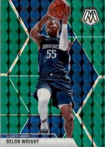 #94 Delon Wright - Dallas Mavericks - 2019-20 Panini Mosaic - Green Prizm Basketball