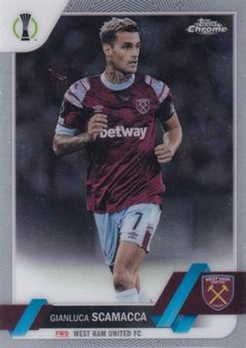 #94 Gianluca Scamacca - West Ham United - 2022-23 Topps Chrome UEFA Club Competitions Soccer