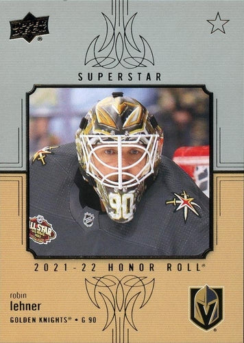 #HR-94 Robin Lehner - Vegas Golden Knights - 2021-22 Upper Deck - Honor Roll Hockey
