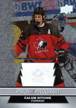 #95 Calum Ritchie - Canada - 2023 Upper Deck Team Canada Juniors - Patterned Foilboard Hockey