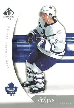 #95 Matt Stajan - Toronto Maple Leafs - 2005-06 SP Authentic Hockey