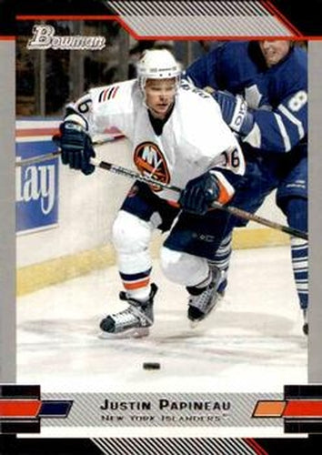 #95 Justin Papineau - New York Islanders - 2003-04 Bowman Draft Picks and Prospects Hockey