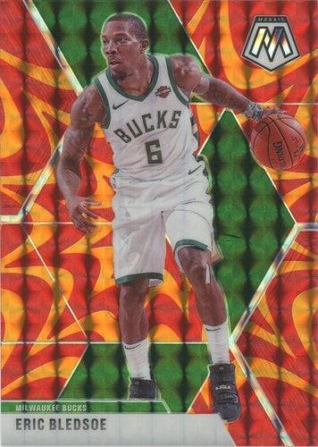 #95 Eric Bledsoe - Milwaukee Bucks - 2019-20 Panini Mosaic - Reactive Orange Basketball