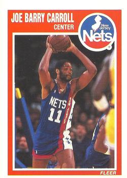 #95 Joe Barry Carroll - New Jersey Nets - 1989-90 Fleer Basketball