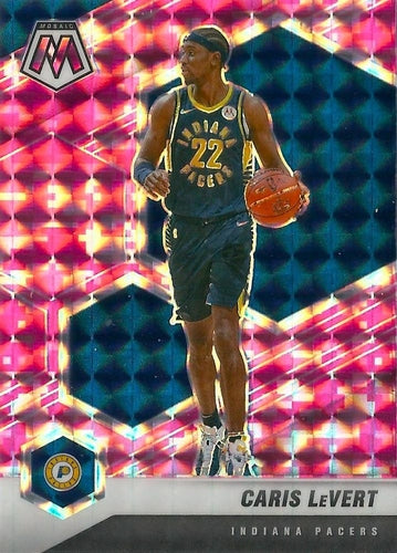 #95 Caris LeVert - Indiana Pacers - 2020-21 Panini Mosaic - Mosaic Camo Pink Basketball