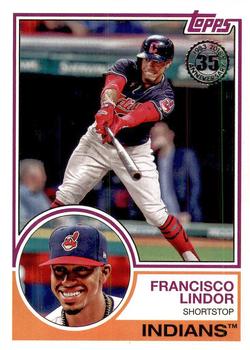 #83-95 Francisco Lindor - Cleveland Indians - 2018 Topps - 1983 Topps Baseball 35th Anniversary Baseball