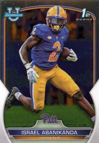 #95 Israel Abanikanda - Pittsburgh Panthers - 2022 Bowman Chrome University Football
