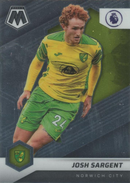 #95 Josh Sargent - Norwich City - 2021-22 Panini Mosaic Premier League Soccer