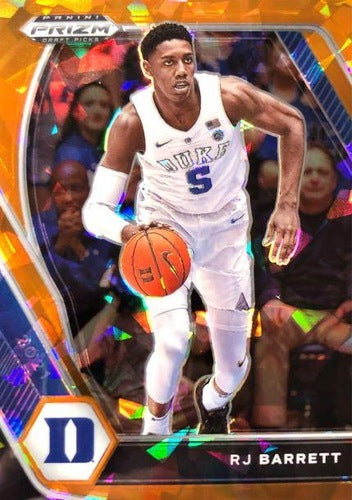 #95 RJ Barrett - Duke Blue Devils - 2021 Panini Prizm Draft Picks - Orange Ice Basketball