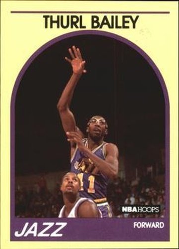 #95 Thurl Bailey - Utah Jazz - 1989-90 Hoops Superstars Basketball