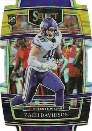 #95 Zach Davidson - Minnesota Vikings - 2021 Panini Select - Black and Gold Prizm Die Cut Football