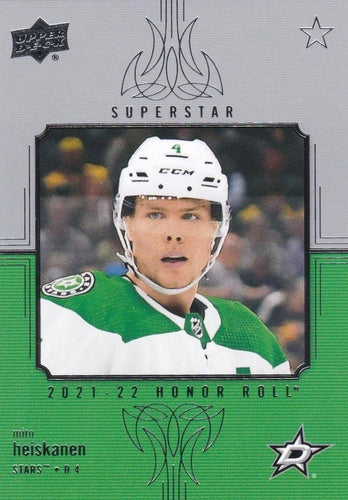 #HR-95 Miro Heiskanen - Dallas Stars - 2021-22 Upper Deck - Honor Roll Hockey