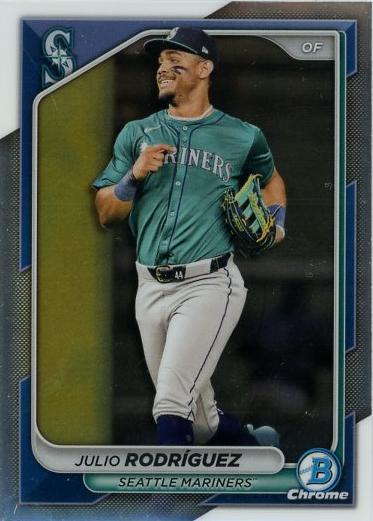 #95 Julio Rodríguez - Seattle Mariners - 2024 Bowman Chrome Baseball