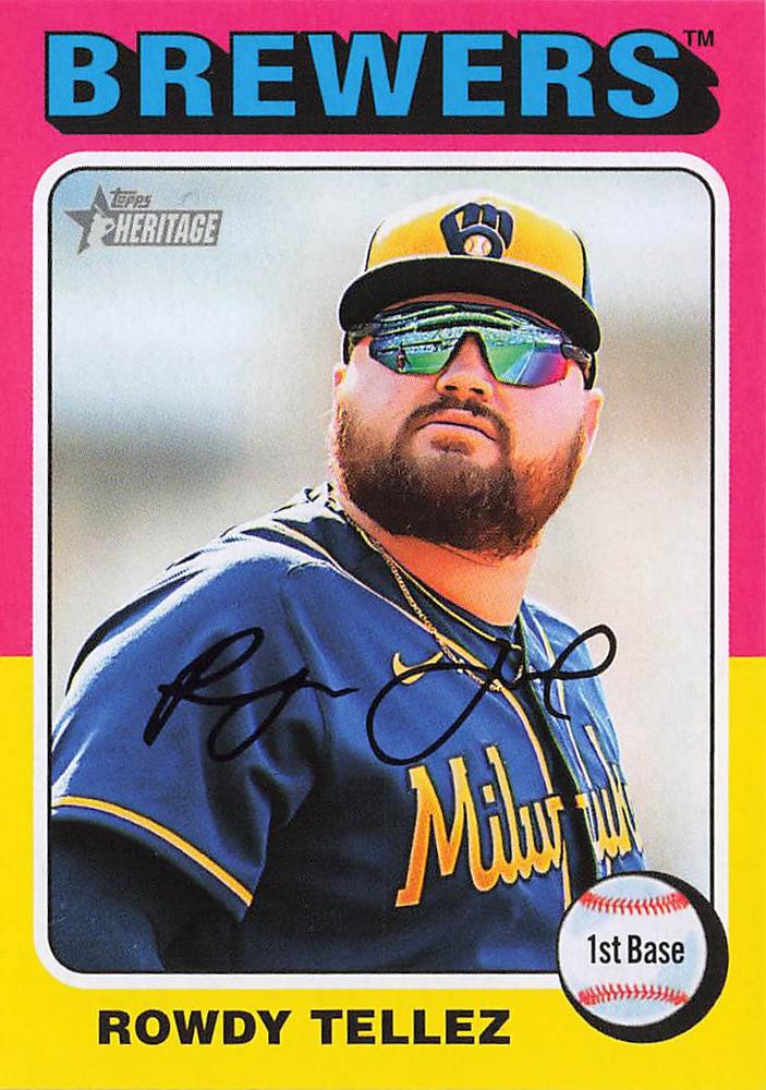 #95 Rowdy Tellez - Milwaukee Brewers - 2024 Topps Heritage Baseball