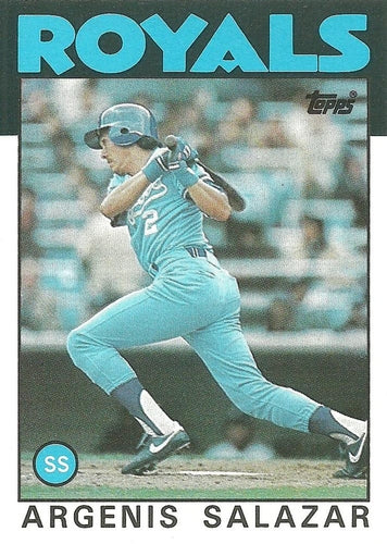 #96T Argenis Salazar - Kansas City Royals - 1986 Topps Traded Baseball