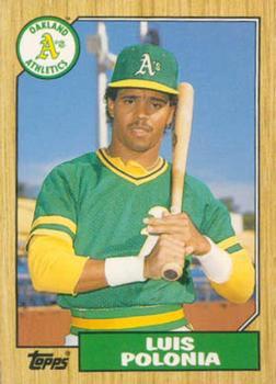 #96T Luis Polonia  - Oakland Athletics - 1987 Topps Traded Baseball