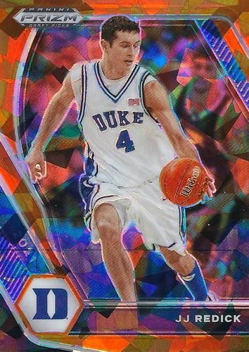 #96 JJ Redick - Duke Blue Devils - 2021 Panini Prizm Draft Picks - Orange Ice Basketball