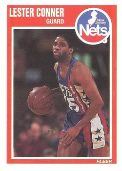 #96 Lester Conner - New Jersey Nets - 1989-90 Fleer Basketball