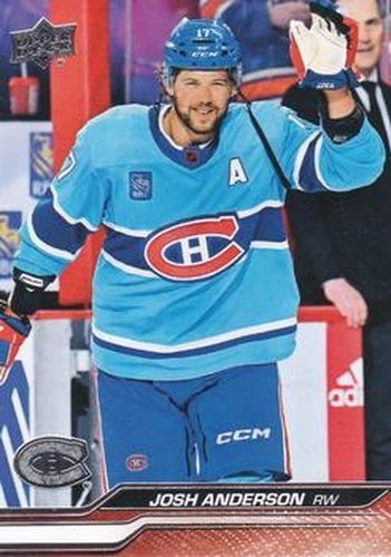 #96 Josh Anderson - Montreal Canadiens - 2023-24 Upper Deck Hockey