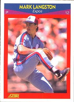 #96 Mark Langston - Montreal Expos - 1990 Score 100 Superstars Baseball