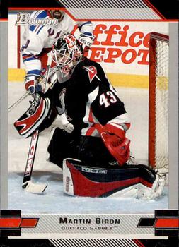 #96 Martin Biron - Buffalo Sabres - 2003-04 Bowman Draft Picks and Prospects Hockey