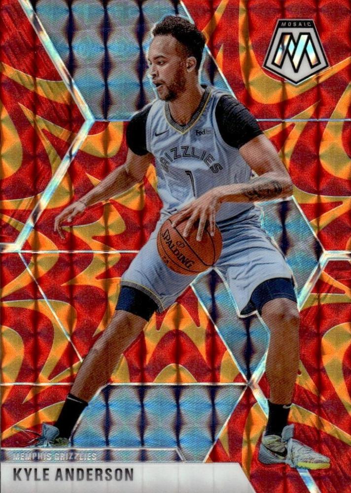 #96 Kyle Anderson - Memphis Grizzlies - 2019-20 Panini Mosaic - Reactive Orange Basketball