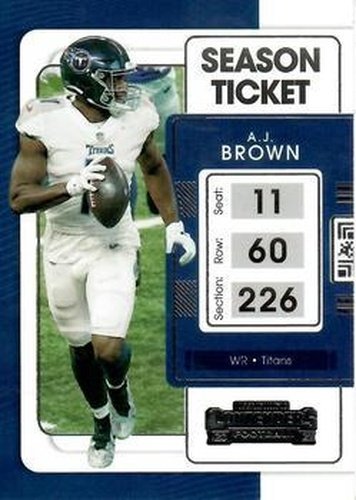 #96 A.J. Brown - Tennessee Titans - 2021 Panini Contenders Football