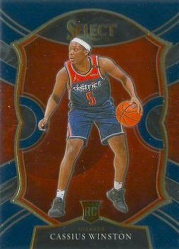 #96 Cassius Winston - Washington Wizards - 2020-21 Panini Select - Blue Basketball