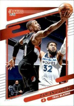 #96 Damian Lillard - Portland Trail Blazers - 2021-22 Donruss Basketball
