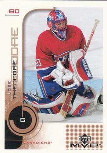 #96 Jose Theodore - Montreal Canadiens - 2002-03 Upper Deck MVP Hockey