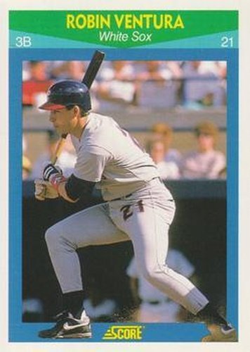 #96 Robin Ventura - Chicago White Sox - 1990 Score Rising Stars Baseball