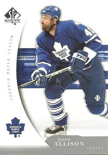#96 Jason Allison - Toronto Maple Leafs - 2005-06 SP Authentic Hockey