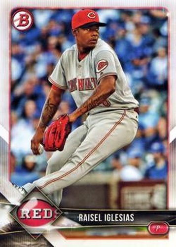 #96 Raisel Iglesias - Cincinnati Reds - 2018 Bowman Baseball