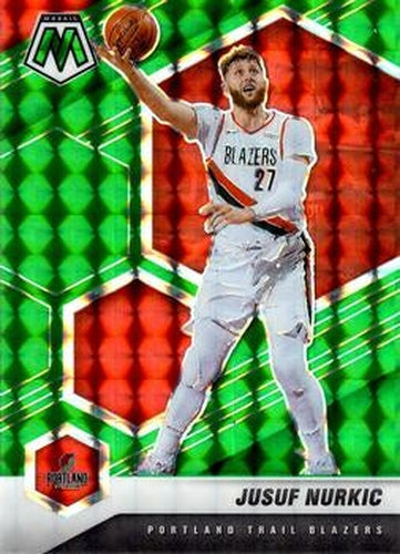 #96 Jusuf Nurkic - Portland Trail Blazers - 2020-21 Panini Mosaic - Mosaic Green Basketball