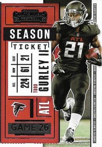 #96 Todd Gurley II - Atlanta Falcons - 2020 Panini Contenders Football