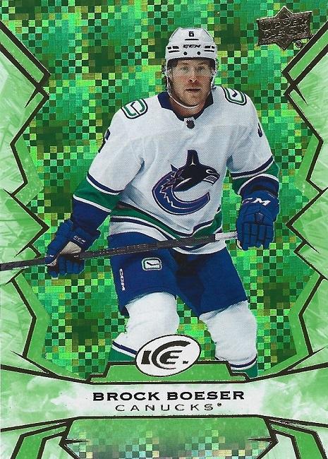 #96 Brock Boeser - Vancouver Canucks - 2022-23 Upper Deck Ice - Green Hockey